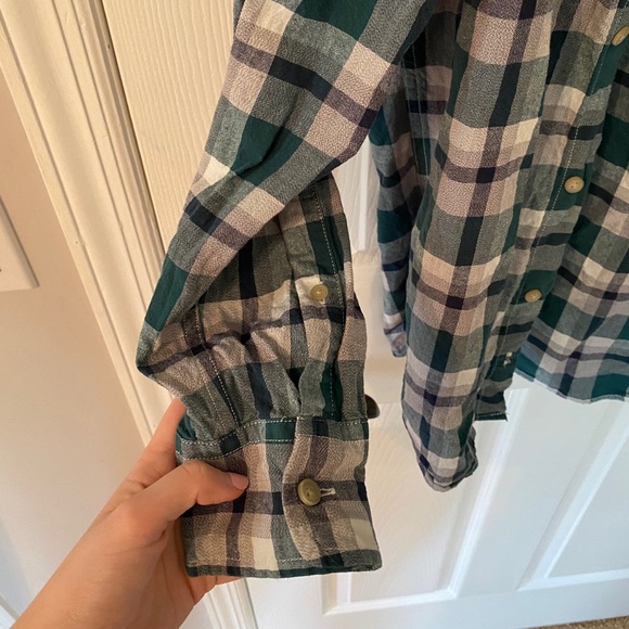 Men’s Green Plaid Flannel Shirt - Picture 3 of 5